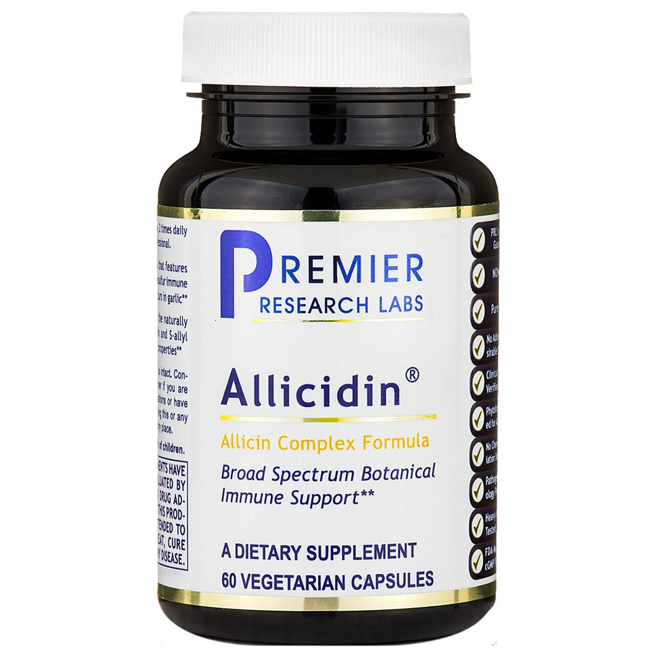 Premier Research Labs, Allicidin, 60 Vegetable Capsules UPC 807735025915 | Hilife Vitamins