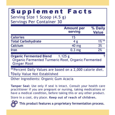 Premier Research Labs, Premier Fermented Turmeric/Ginger, 4.7 OZ (135 g) UPC 807735029012 | Hilife Vitamins