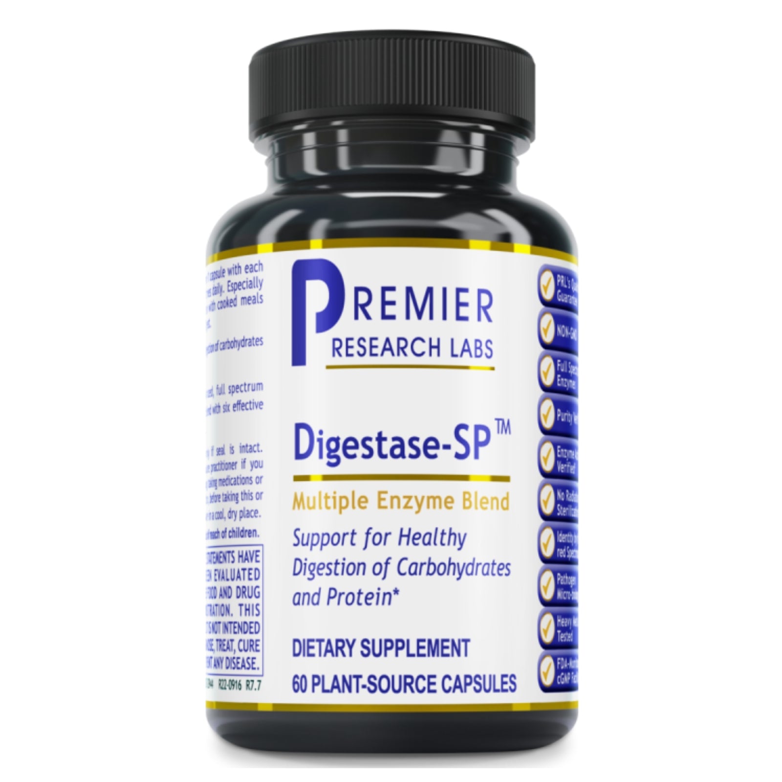 Premier Research Labs, Digestase-SP, 60 Plant-Source Capsules UPC 807735029449 | Hilife Vitamins