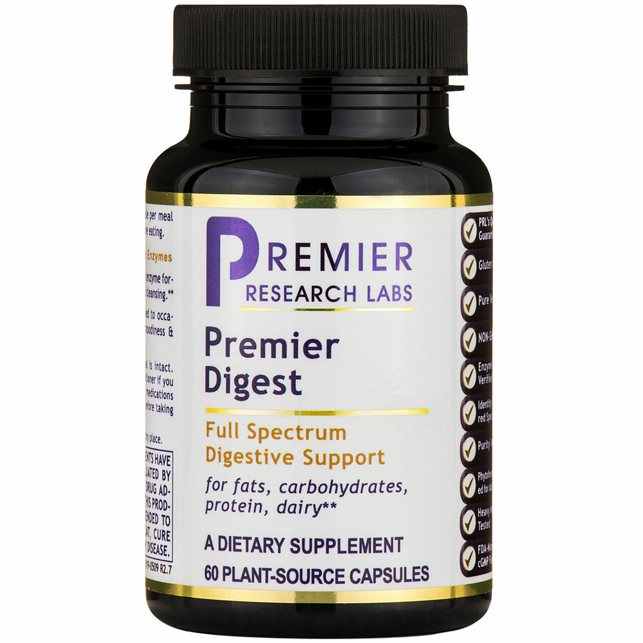 Premier Research Labs, Premier Digest, 60 Vegetarian Capsules UPC 807735029456 | Hilife Vitamins