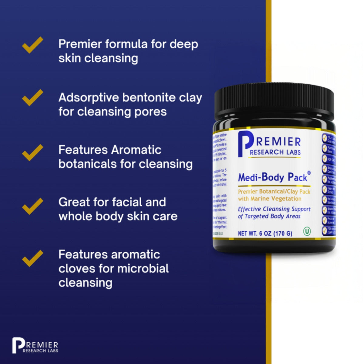 Premier Research Labs, Medi Body Pack®, 6 oz (170 g) UPC 807735036782 | Hilife Vitamins