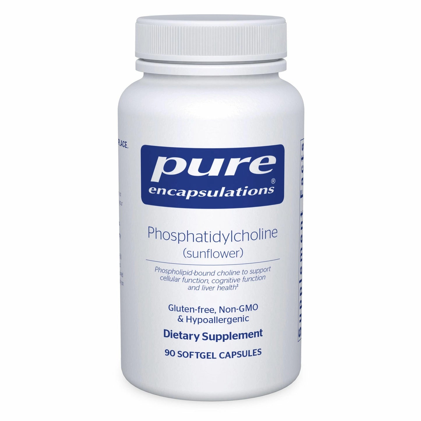 Pure Encapsulations, Phosphatidylcholine, 90 Softgels UPC 766298018669 | HiLife Vitamins