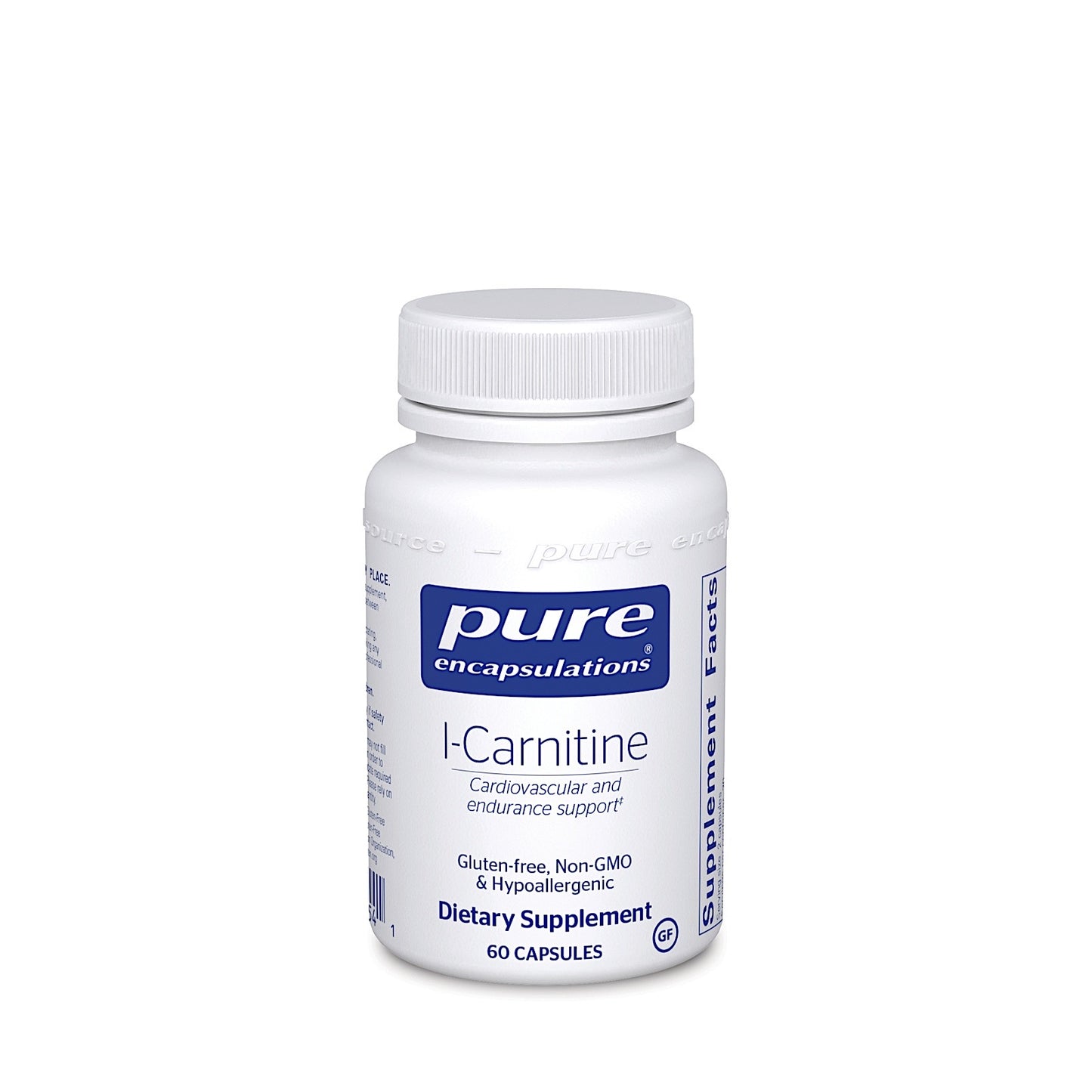 Pure Encapsulations, L- Carnitine 340 mg, 60 Capsules UPC 766298000541 | HiLife Vitamins