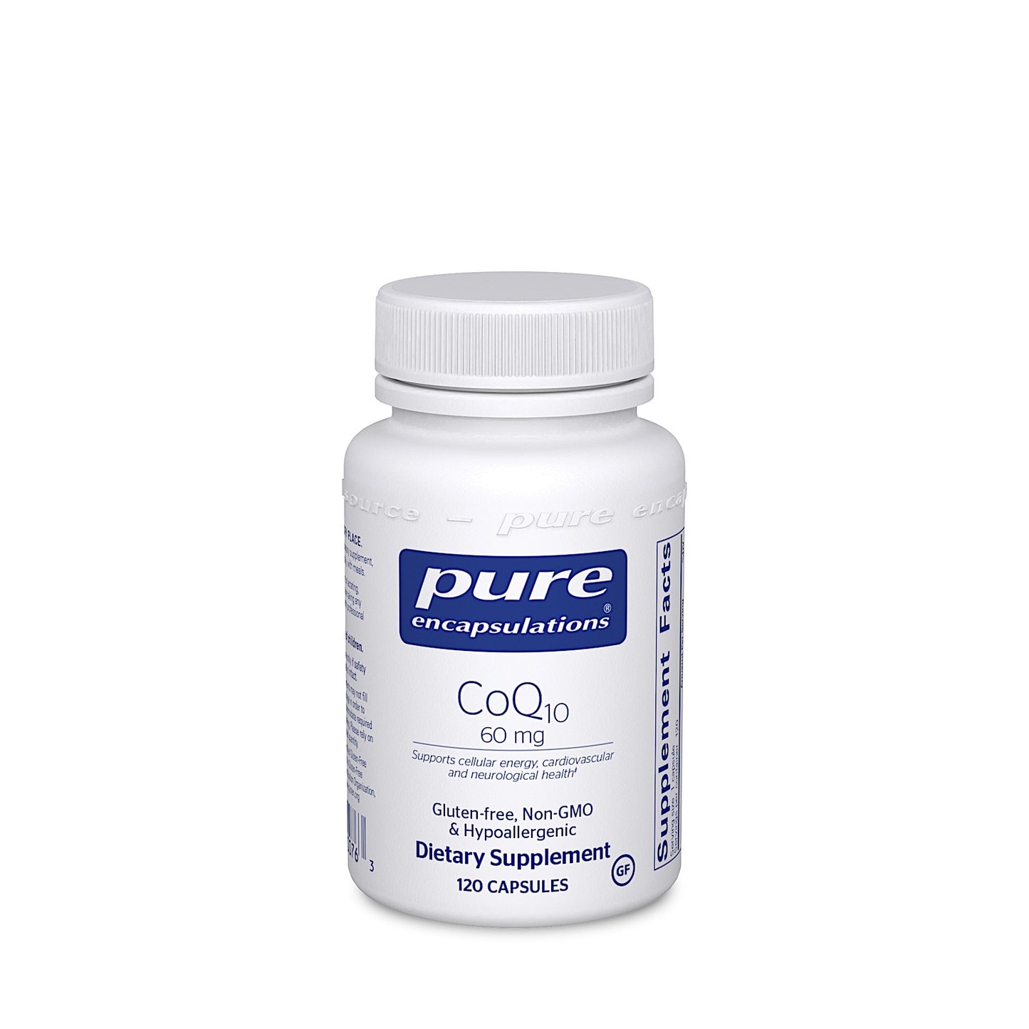 Pure Encapsulations, CoQ10 60 mg, 120 Capsules UPC 766298000763 | HiLife Vitamins