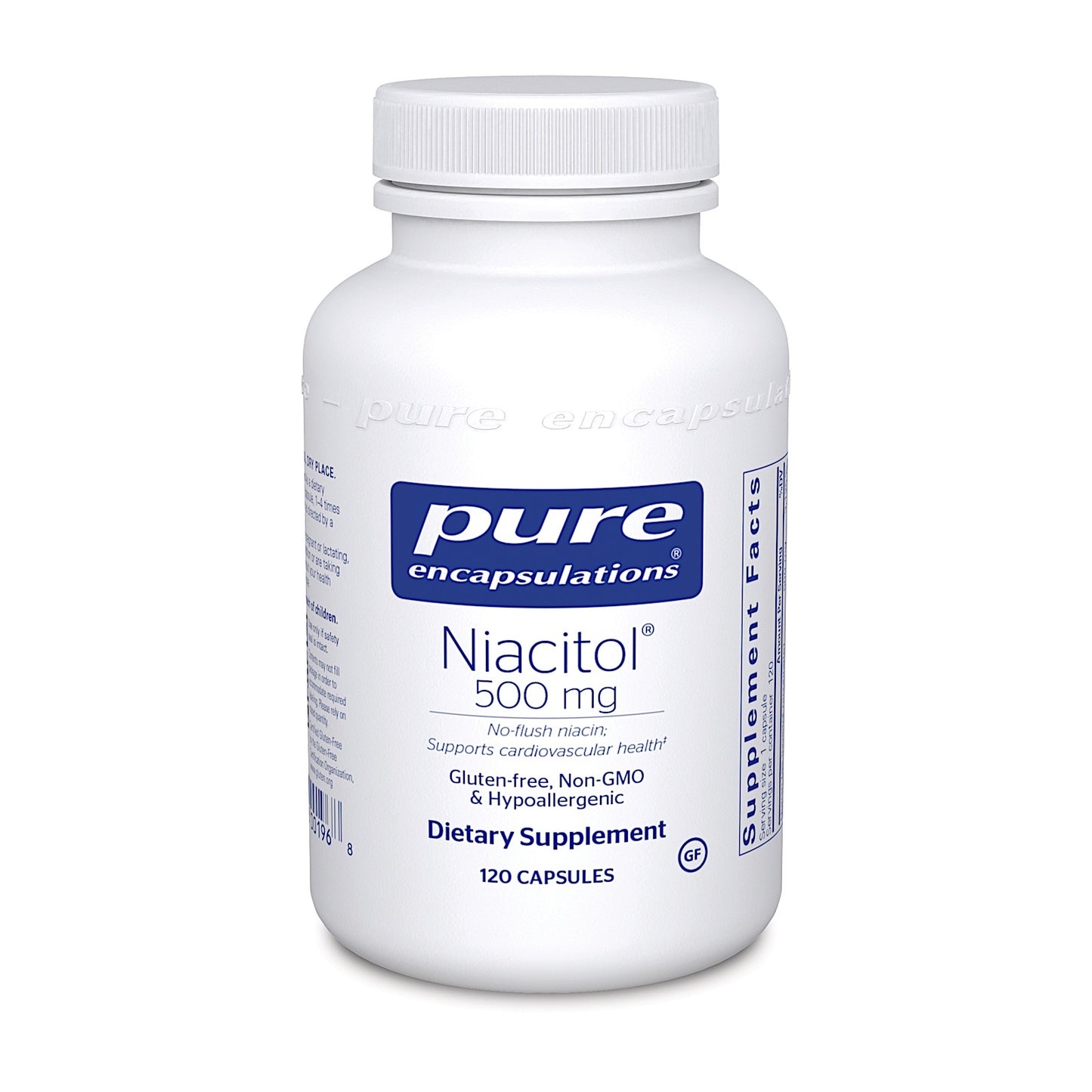 Pure Encapsulations, Niacitol 500 mg, 120 Capsules UPC 766298001968 | HiLife Vitamins
