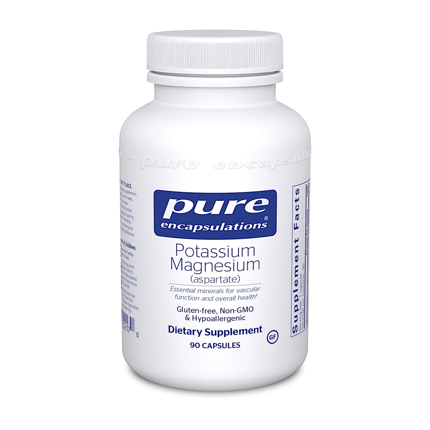 Pure Encapsulations, Potassium Magnesium (Aspartate), 90 Capsules UPC 766298002170 | HiLife Vitamins