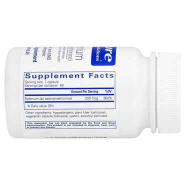 Pure Encapsulations, Selenium (Selenomethionine), 60 Capsules UPC 766298002385 | Hilife Vitamins