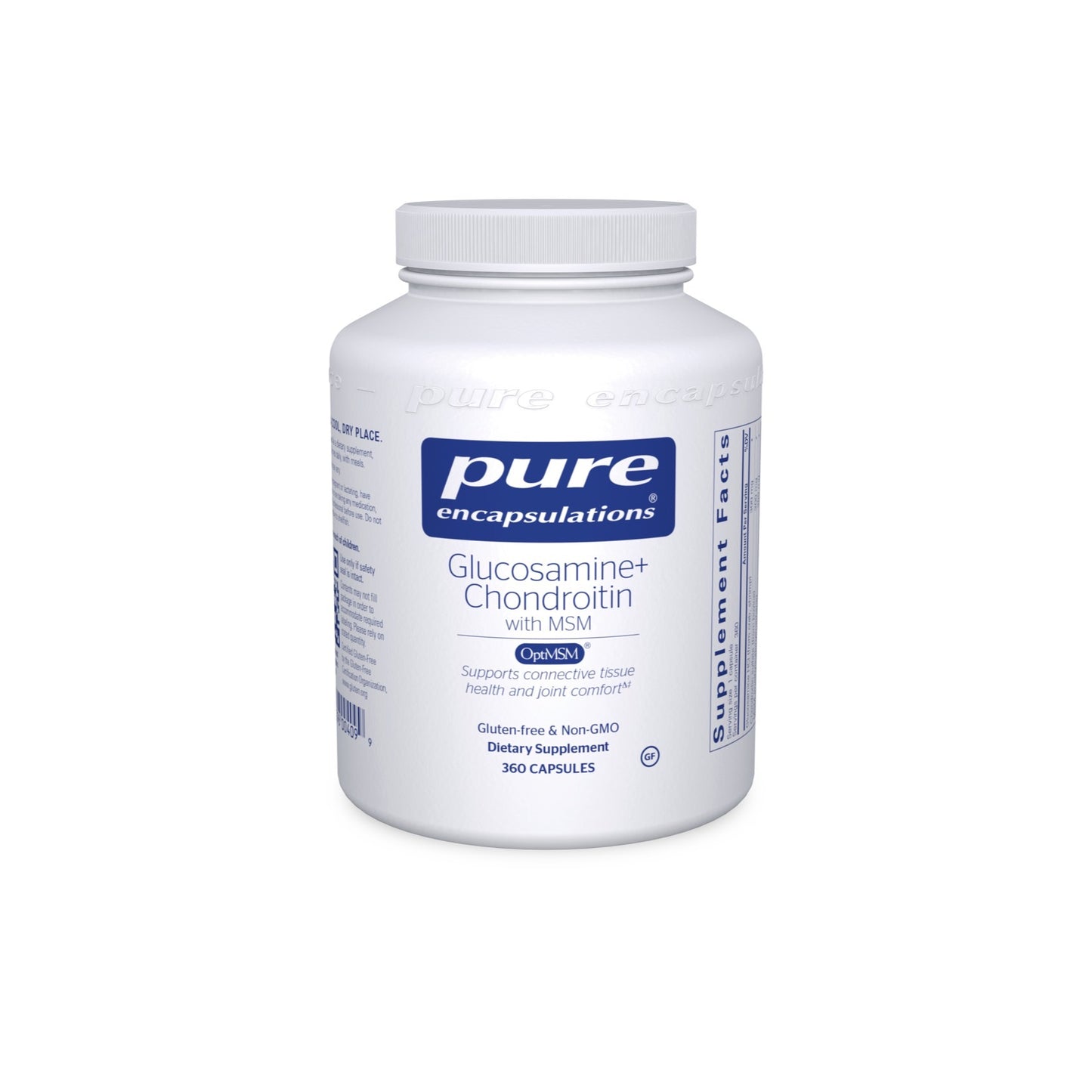 Pure Encapsulations, Glucosamine Chondroitin W/ MSM, 360 Capsules UPC 766298004099 | HiLife Vitamins