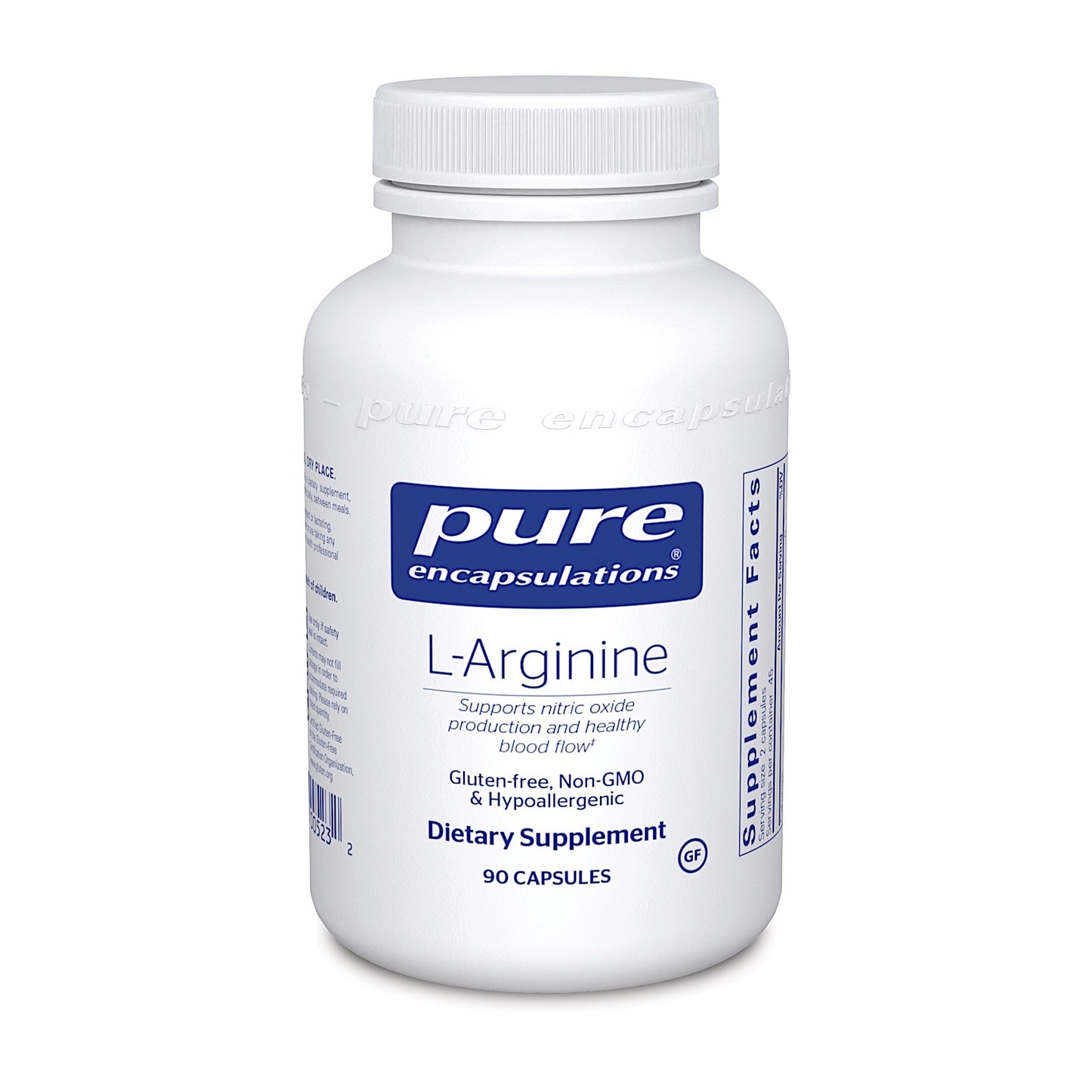 Pure Encapsulations, L-Arginine 700 mg, 90 Capsules UPC 766298005232 | HiLife Vitamins