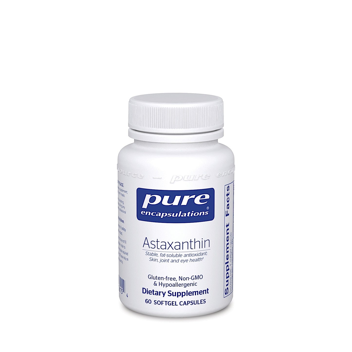 Pure Encapsulations, Astaxanthin, 60 Softgels UPC 766298006154 | HiLife Vitamins