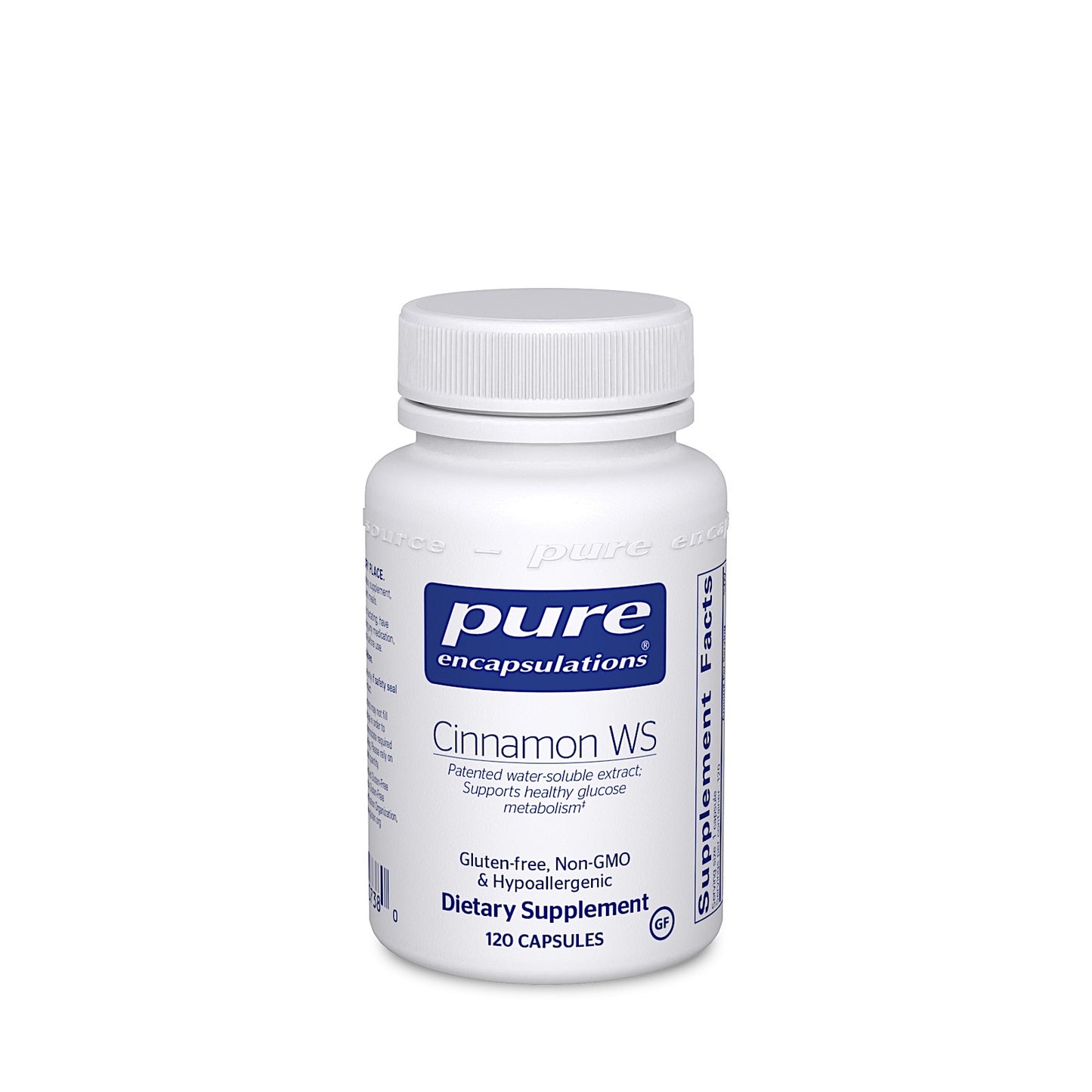 Pure Encapsulations, Cinnamon WS, 120 Capsules UPC 766298007380 | HiLife Vitamins