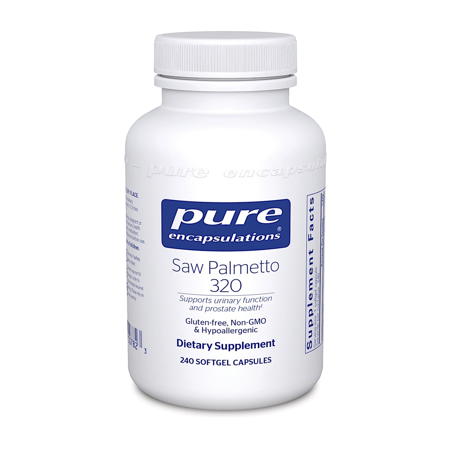 Pure Encapsulations, Saw Palmetto 320, 240 Softgels UPC 766298007823 | HiLife Vitamins
