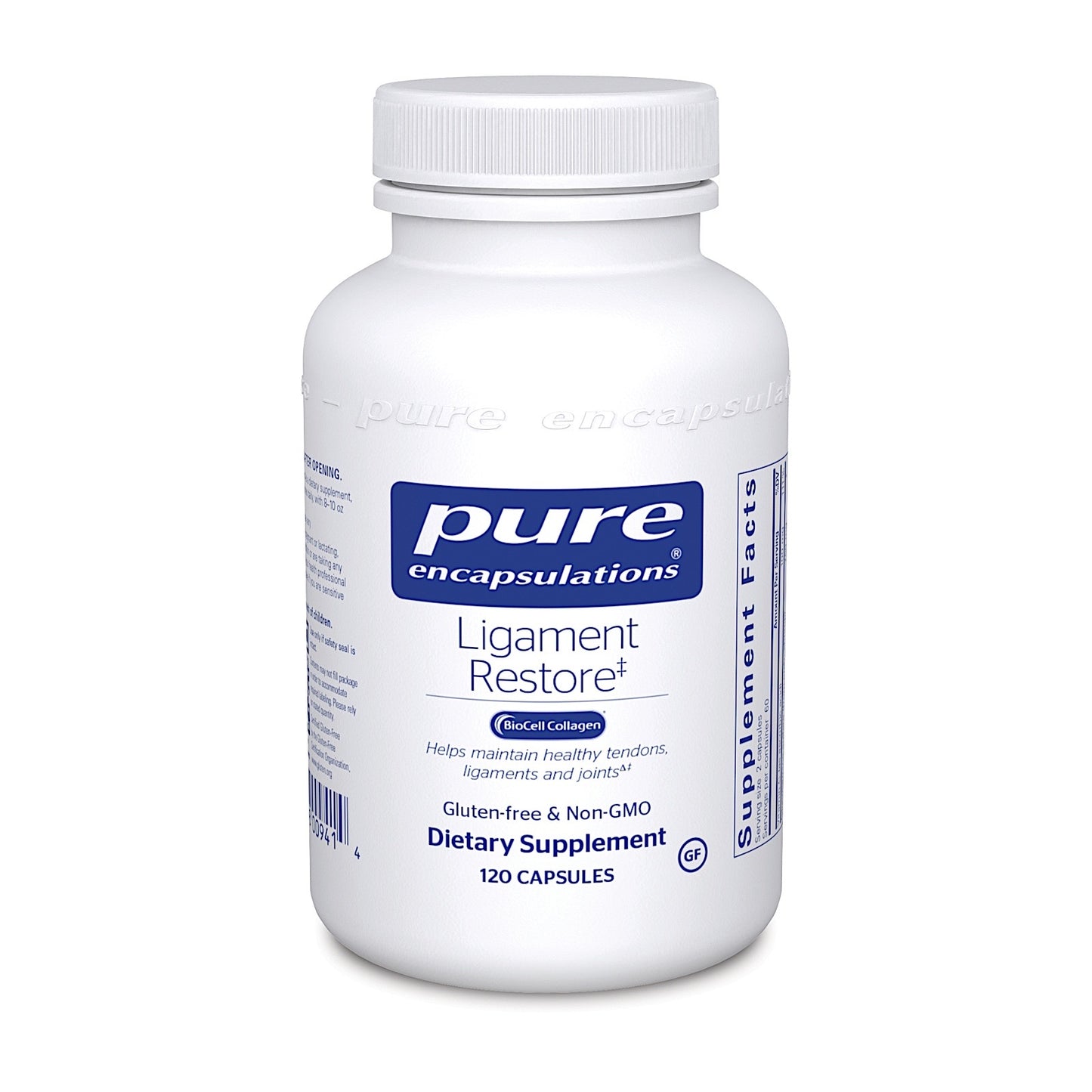 Pure Encapsulations, Ligament Restore, 120 Capsules UPC 766298009414 | HiLife Vitamins