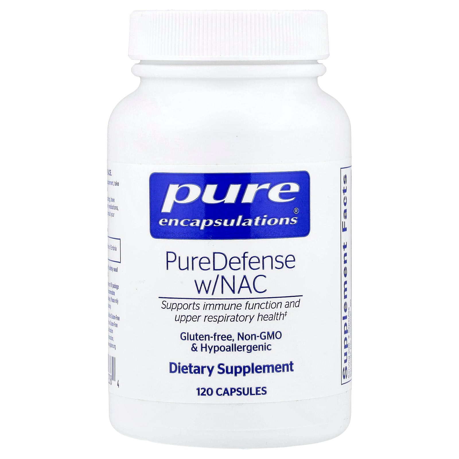 Pure Encapsulations, PureDefense W/NAC, 120 Capsules UPC 766298012384 | Hilife Vitamins