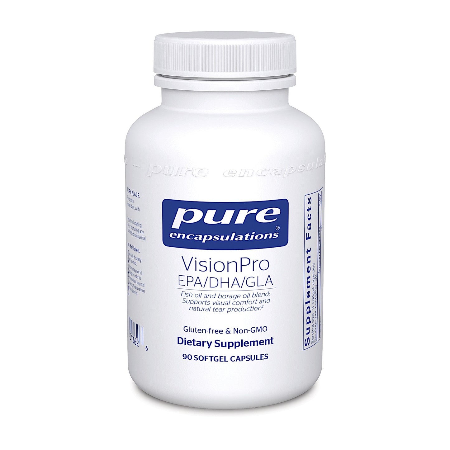 Pure Encapsulations, VisionPro EPA/DHA/GLA, 90 Softgels UPC 766298013626 | HiLife Vitamins