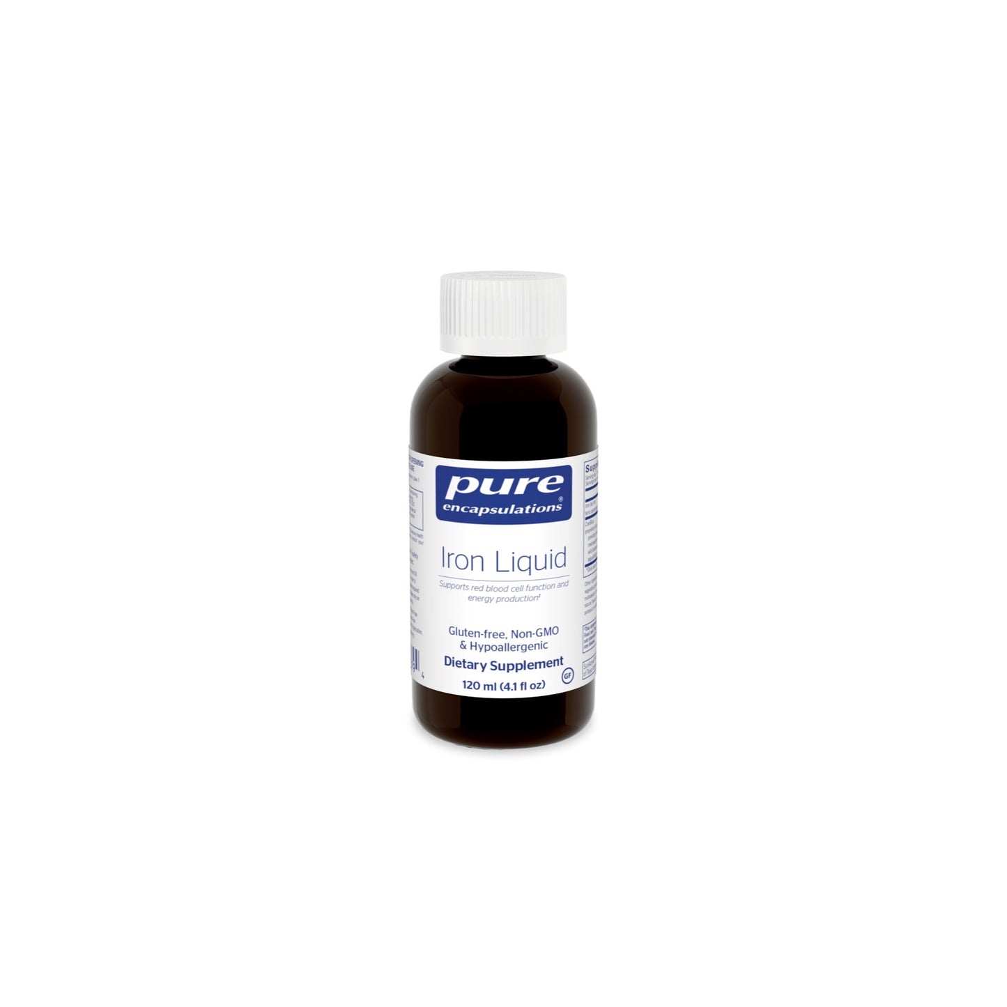 Pure Encapsulations, Iron liquid 120 ml, 4.1 Oz UPC 766298013794 | HiLife Vitamins