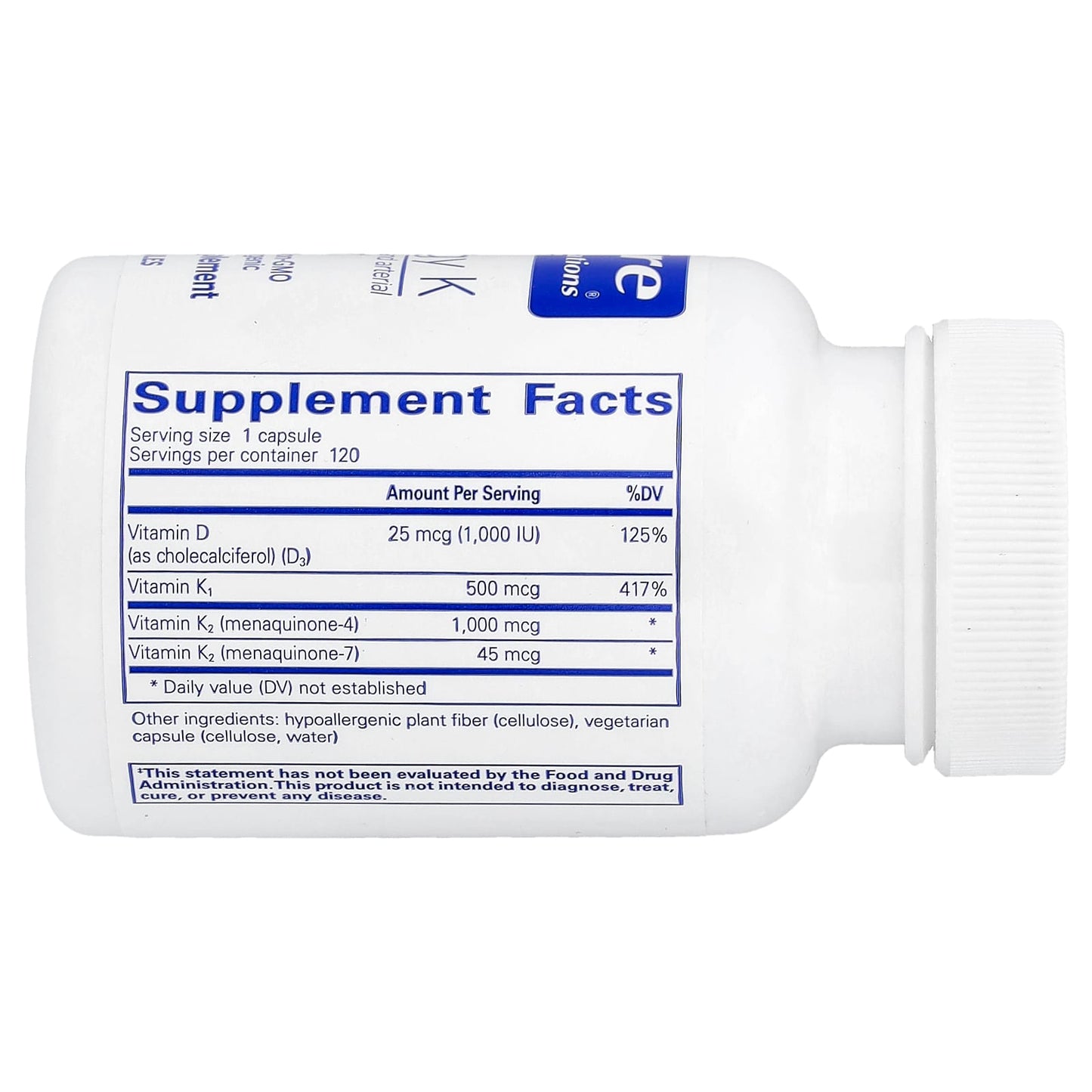Pure Encapsulations, Synergy K, 120 Capsules UPC 766298015675 | Hilife Vitamins