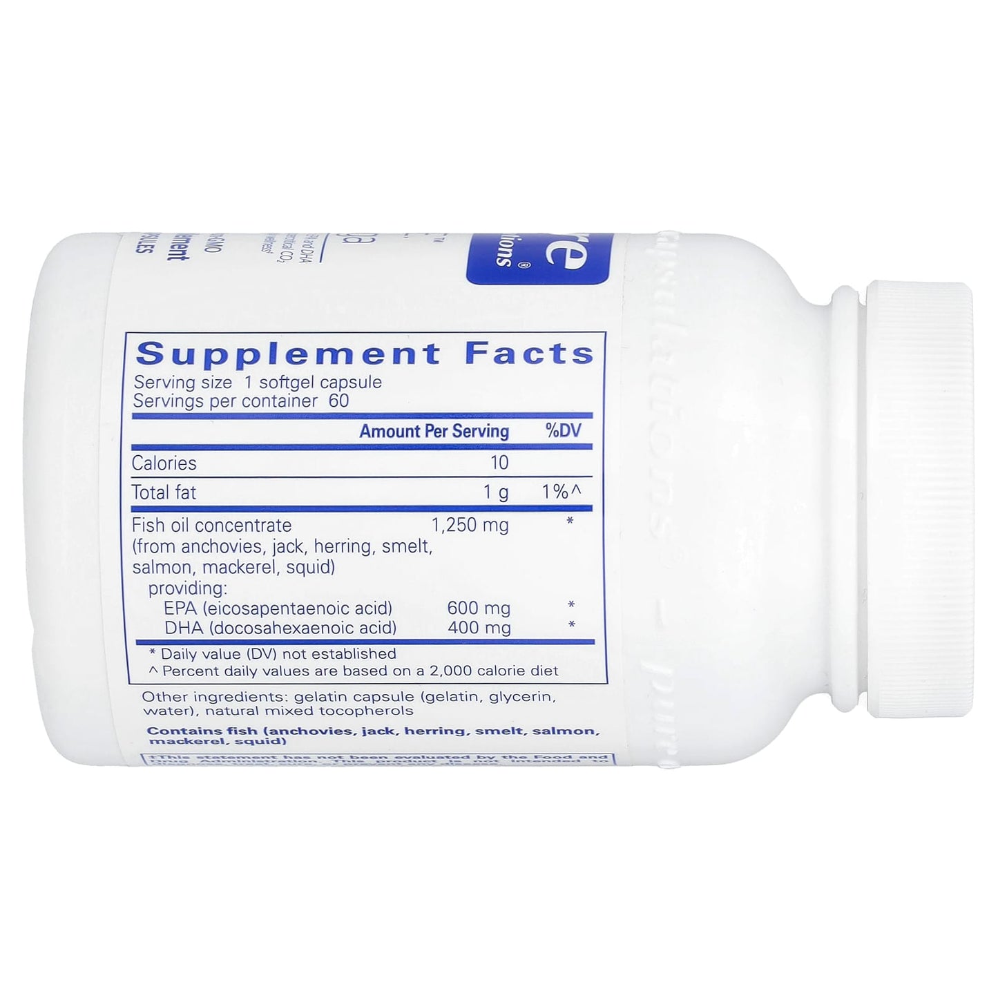 Pure Encapsulations, O.N.E. Omega, 60 Softgel Capsules UPC 766298016160 | HiLife Vitamins