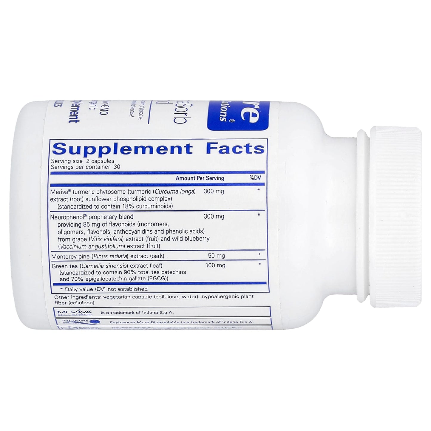 Pure Encapsulations, CurcumaSorb Mind, 60 Capsules UPC 766298016788 | Hilife Vitamins