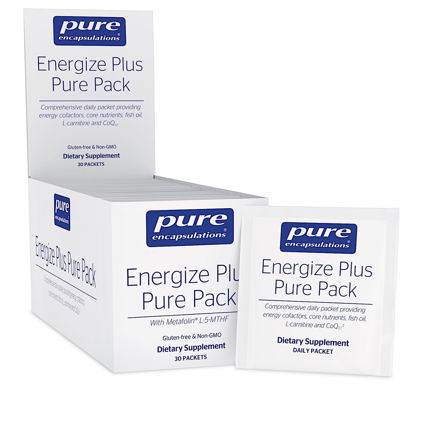 Pure Encapsulations, Energize Plus Pure Pack, 30 Packets UPC 766298017112 | HiLife Vitamins