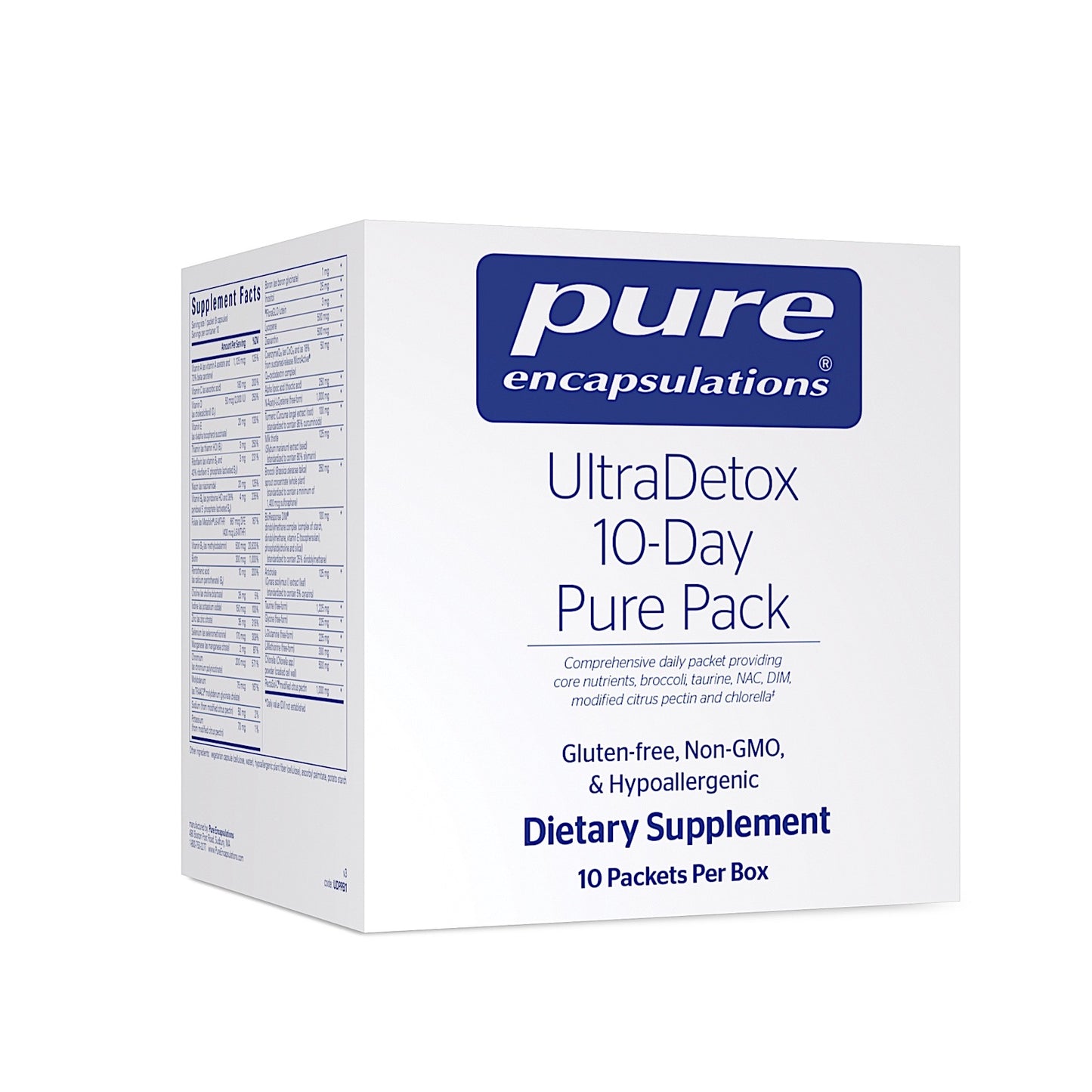 Pure Encapsulations, UltraDetox 10-Day Pure Pack, 10 packets UPC 766298021324 | HiLife Vitamins