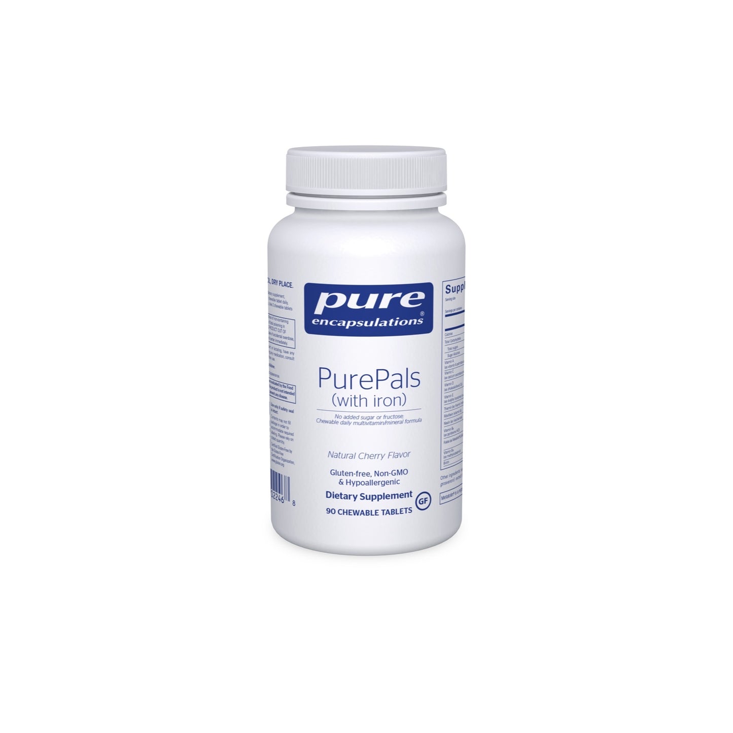 Pure Encapsulations, PurePals (With Iron), 90 Chewable Tablets UPC 766298022468 | HiLife Vitamins