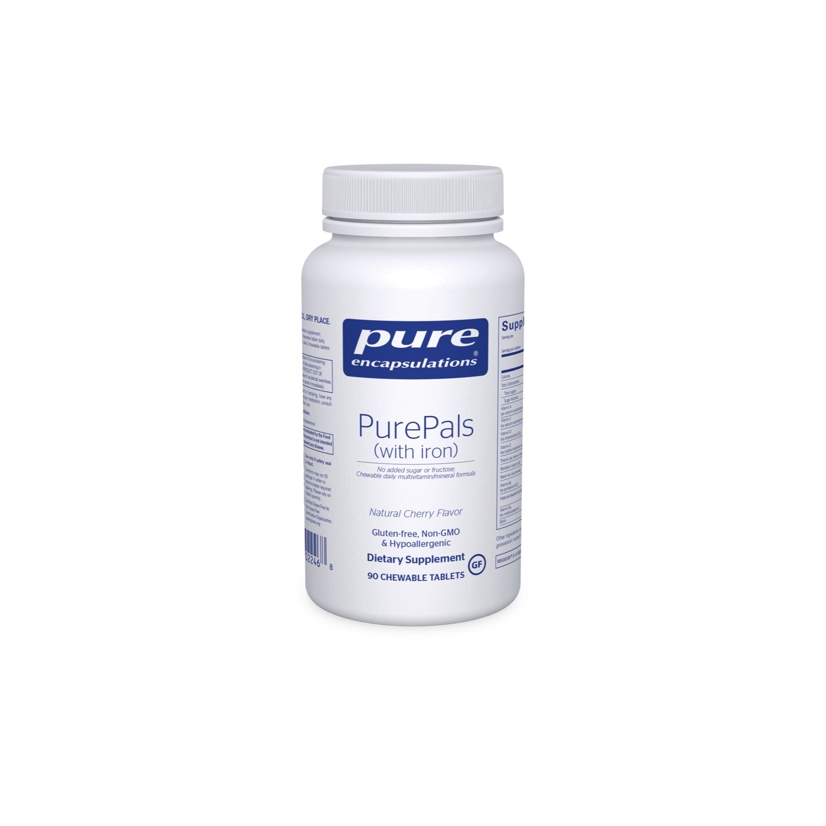 Pure Encapsulations, PurePals (With Iron), 90 Chewable Tablets UPC 766298022468 | HiLife Vitamins