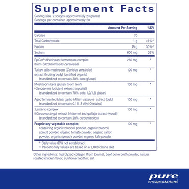 Pure Encapsulations, PureDefense Collagen w/ Bone Broth Powder, 14.1 oz UPC 766298024653 | HiLife Vitamins