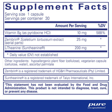 Pure Encapsulations, Rapid Calm, 30 Capsules UPC 766298025889 | HiLife Vitamins