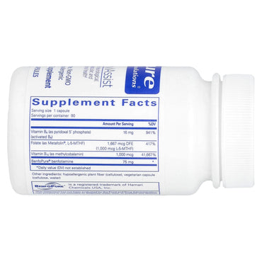 Pure Encapsulations, MethylAssist, 90 Capsules UPC 766298114958 | Hilife Vitamins
