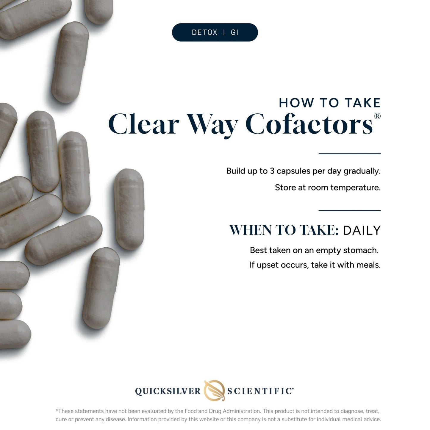 Quicksilver Scientific, Clear Way Cofactors, 120 Capsules UPC 752830967298 | HiLife Vitamins
