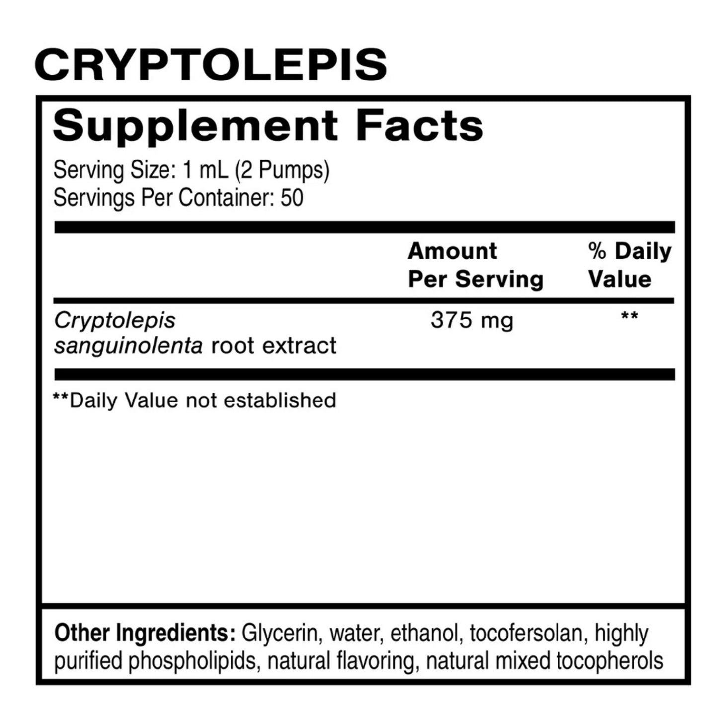 Quicksilver Scientific, Liposomal Cryptolepis, 1.7 fl oz/50mL UPC 810147500499 | HiLife Vitamins