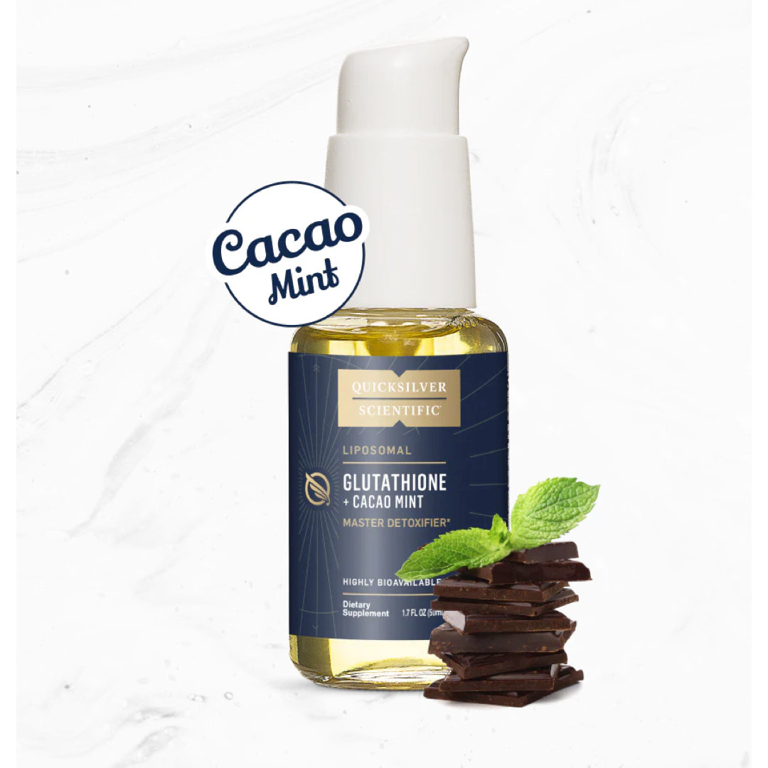Quicksilver Scientific, Liposomal Glutathione+ Cacao Mint, 1.7 FL OZ (50mL) Quicksilver Scientific, Liposomal Glutathione+ Cacao Mint, 1.7 FL OZ (50mL)