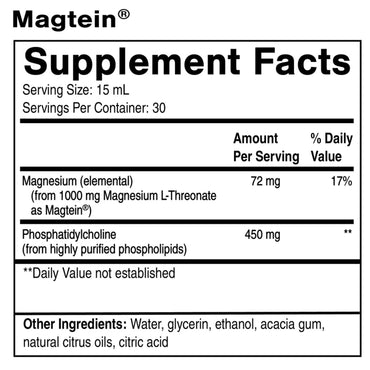 Quicksilver Scientific, Liposomal Magtein®, 15.2 FL OZ (450mL) UPC 810147501267 | HiLife Vitamins