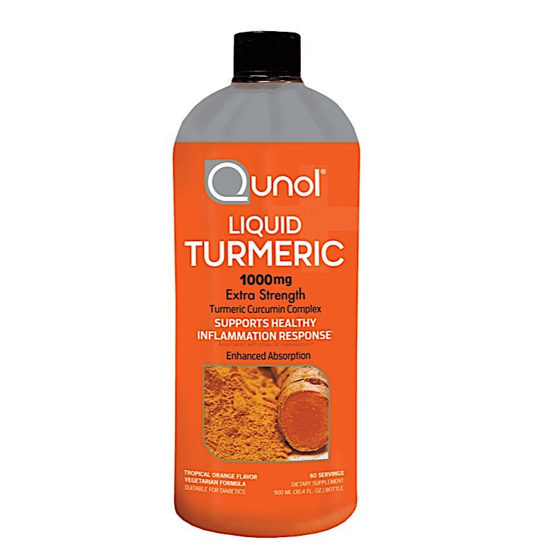 Qunol, Liquid Turmeric 1000 mg Tropical Orange, 30.4 Oz UPC 850184008107 | HiLife Vitamins