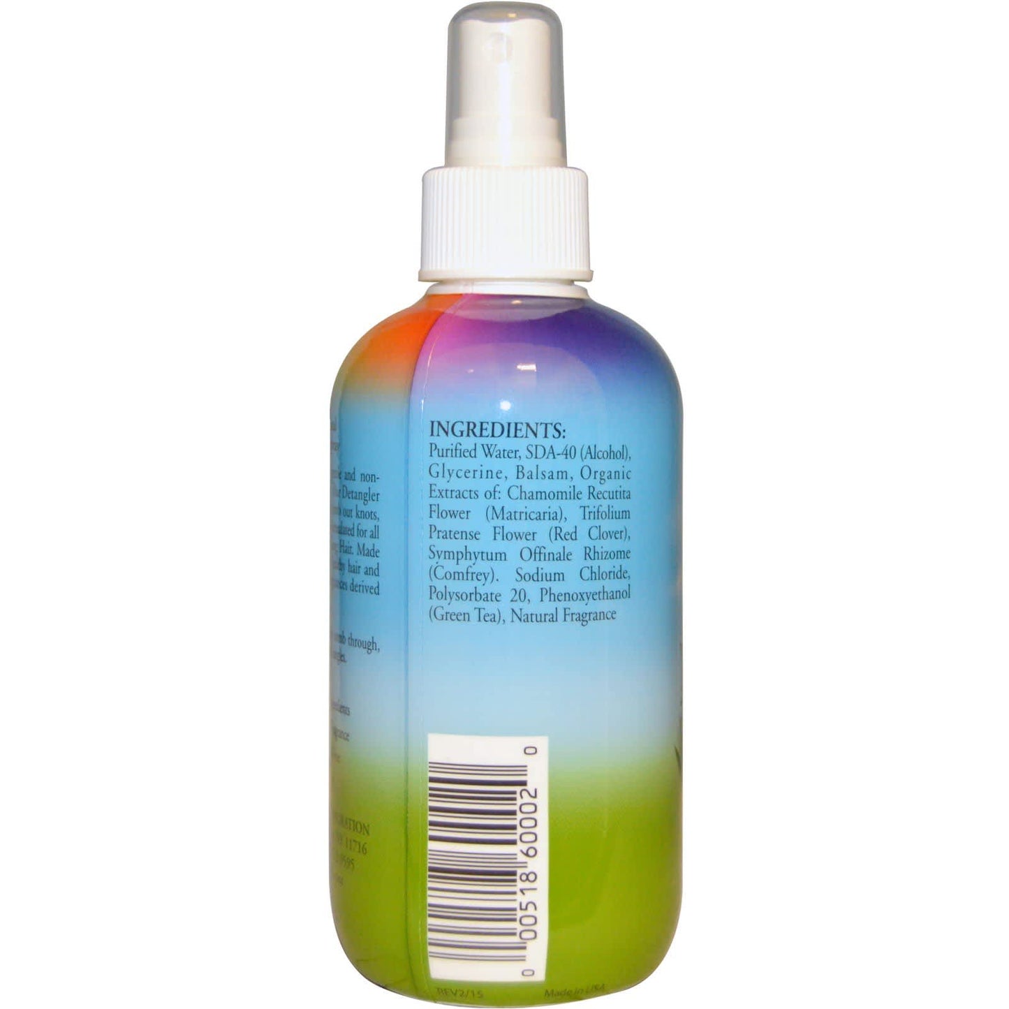 Rainbow Research, Kids Spray Detangler, 8 Oz UPC 000518600020 | Hilife Vitamins