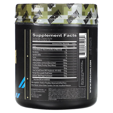 Redcon1, Total War, Pre-Workout, Blue Lemonade, 15.56 oz (441 g) UPC 850004759189 | HiLife Vitamins