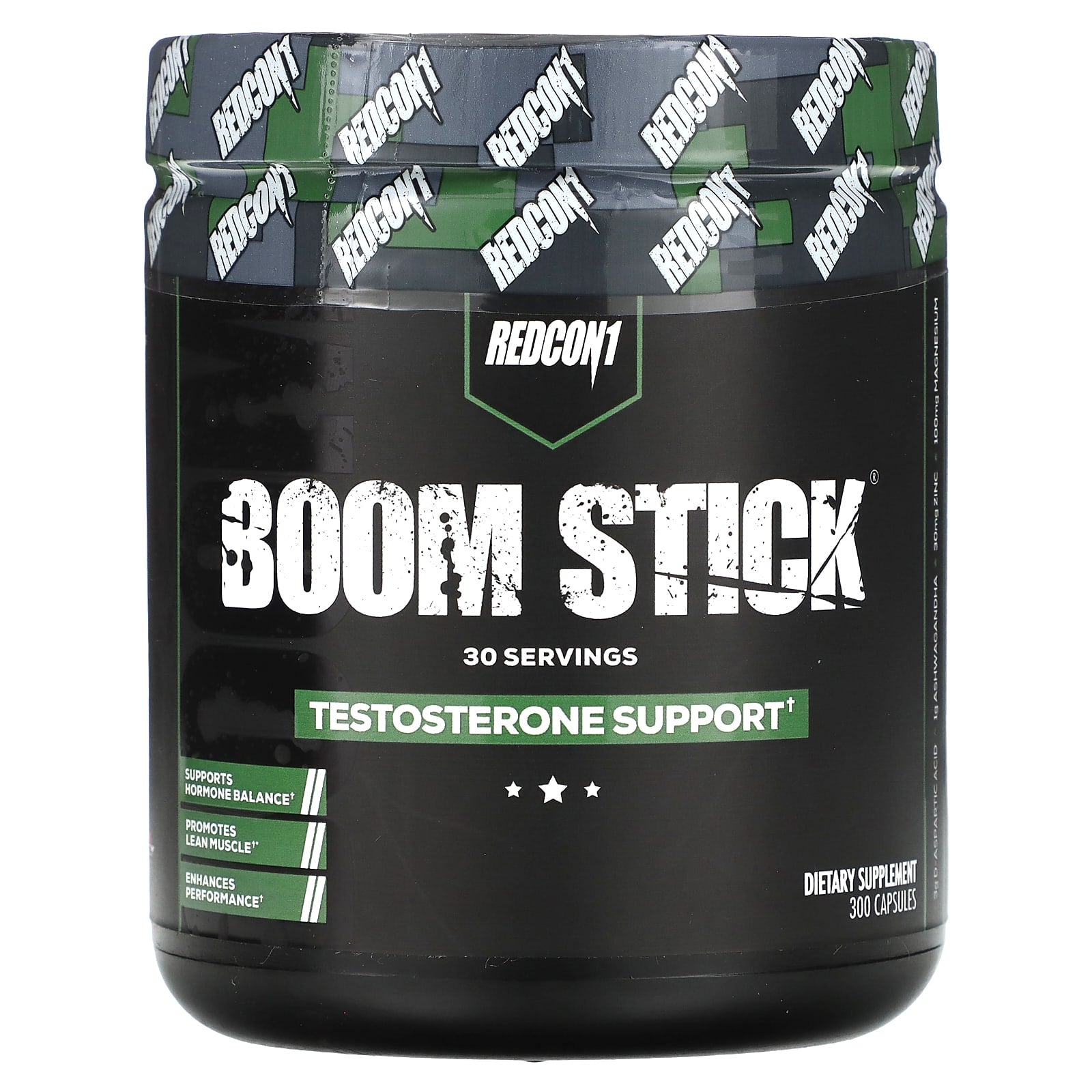 Redcon1, Boom Stick, Testosterone Support, 300 Capsules UPC 850004759516 | HiLife Vitamins