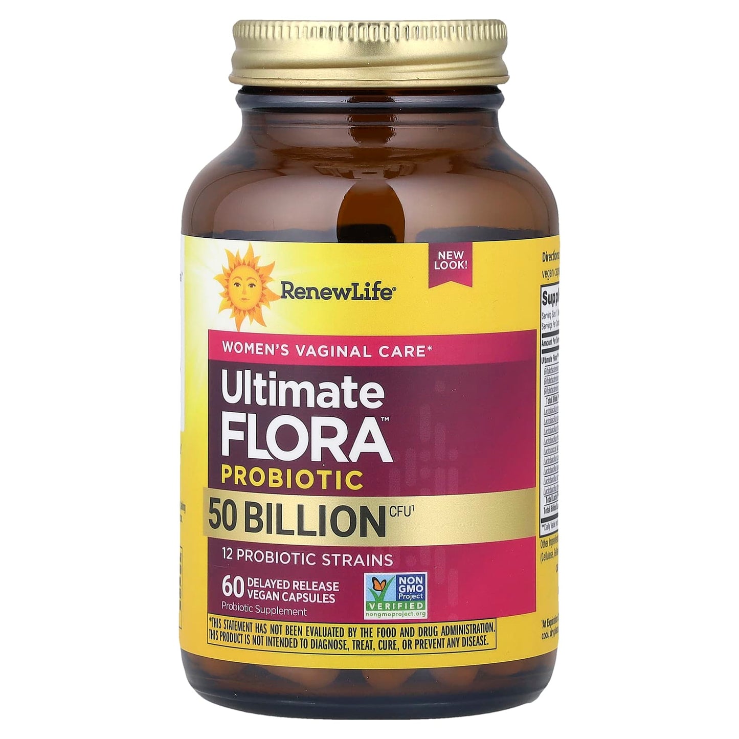 Renew Life, Ultimate Flora™ Probiotic, 50 Billion CFU, 60 Delayed Release Vegan Capsules UPC 631257121196 | HiLife Vitamins