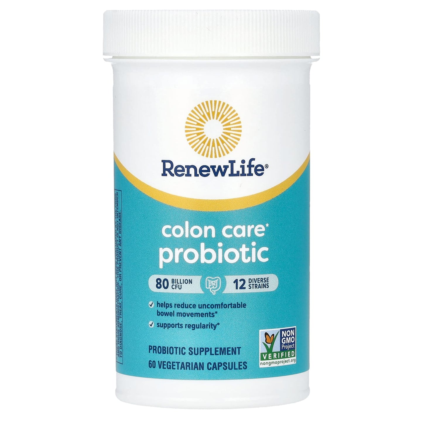 Renew Life, Colon Care Probiotic, 80 Billion CFU, 60 Vegetarian Capsules UPC 631257121240 | HiLife Vitamins