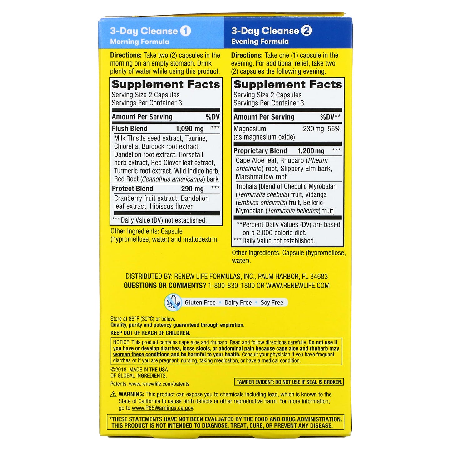 Renew Life, 3-Day Cleanse, 12 Vegetable Capsules UPC 631257154262 | HiLife Vitamins