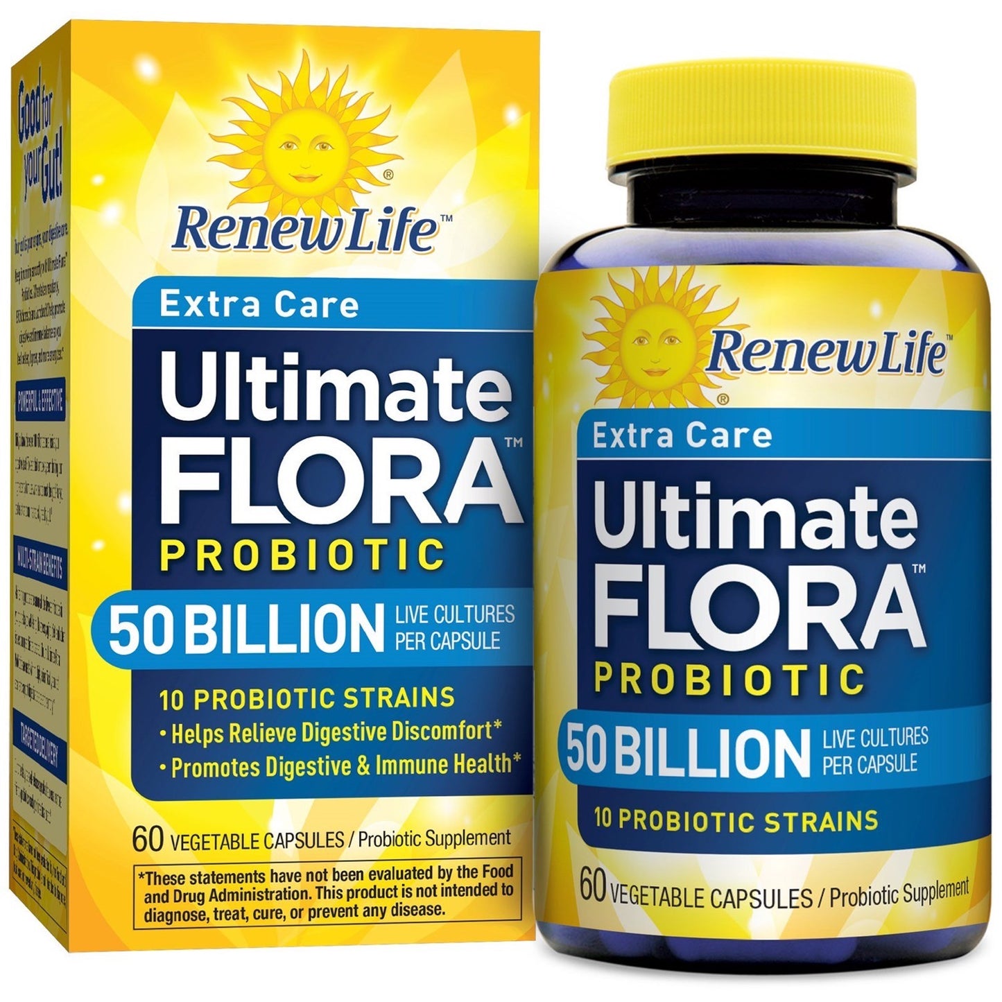 Renew Life, Uf Extra Care 50 Billion, 60 Vegetable Capsules UPC 631257156587 | HiLife Vitamins