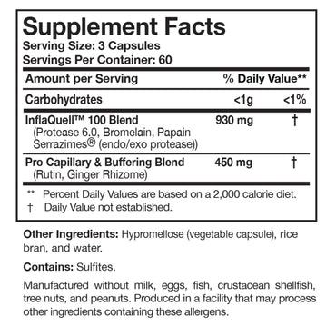 Researched Nutritionals, InflaQuell™, 180 Capsules UPC 893295002077 | HiLife Vitamins