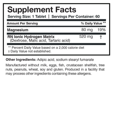 Researched Nutritionals, H2 Absorb™, 60 Tablets UPC 893295002466 | HiLife Vitamins