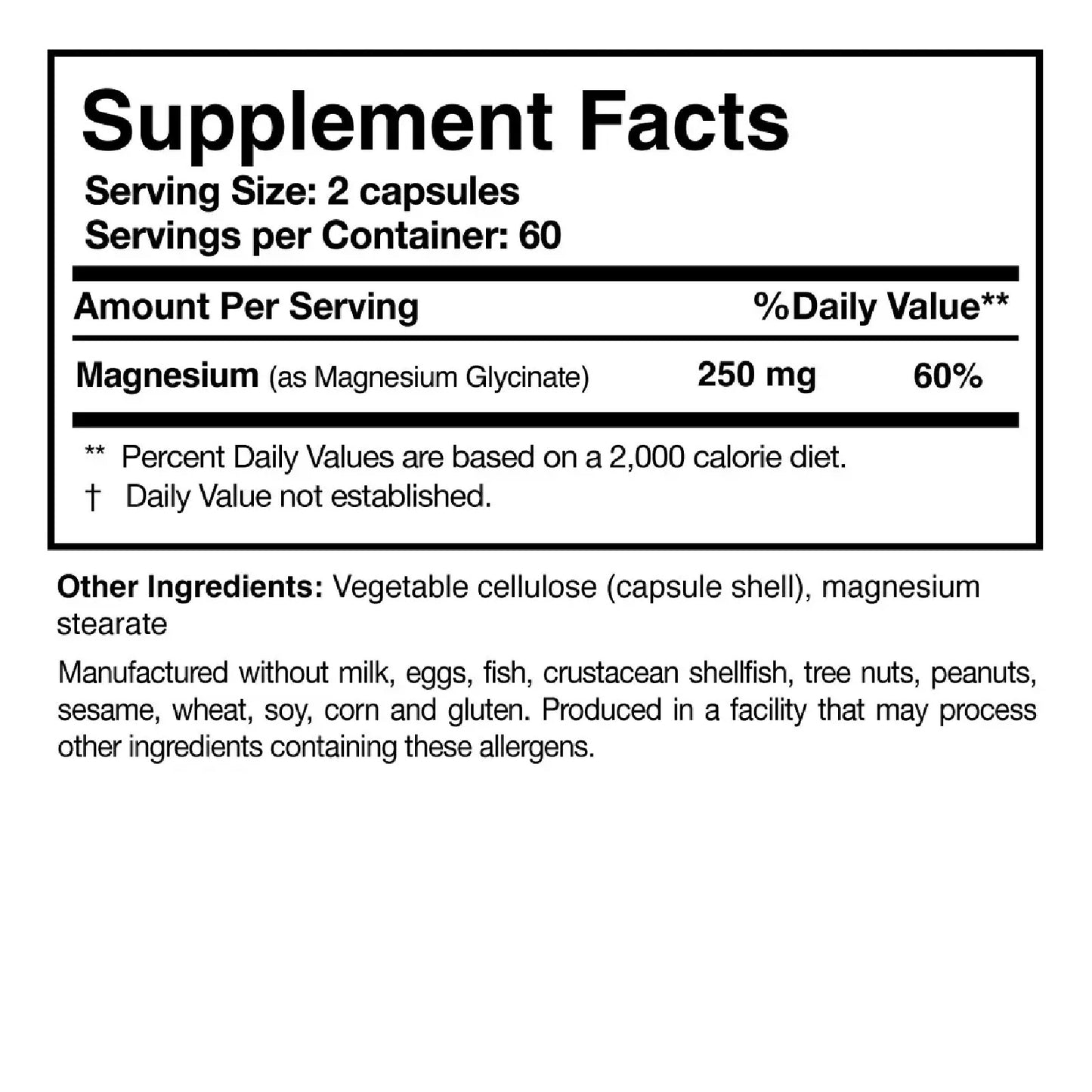 Researched Nutritionals, Magnesium Glycinate, 120 Capsules UPC 893295002763 | HiLife Vitamins