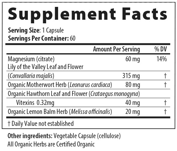 Restorative Formulations, Cardiac Calm Px, 60 Capsules UPC 850030558084 | HiLife Vitamins