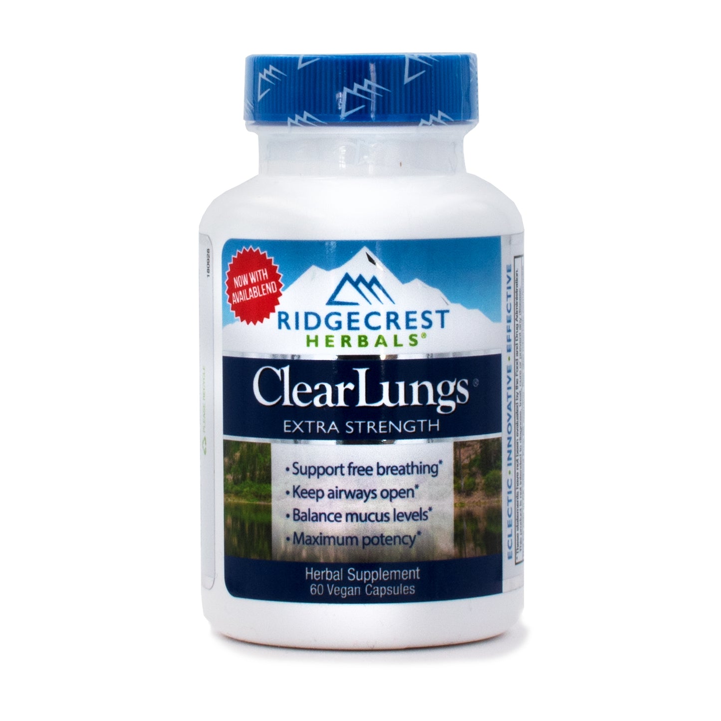 Ridgecrest Herbals, ClearLungs, Extra Strength, 60 Vegan Capsules UPC 355724001544 | Hilife Vitamins
