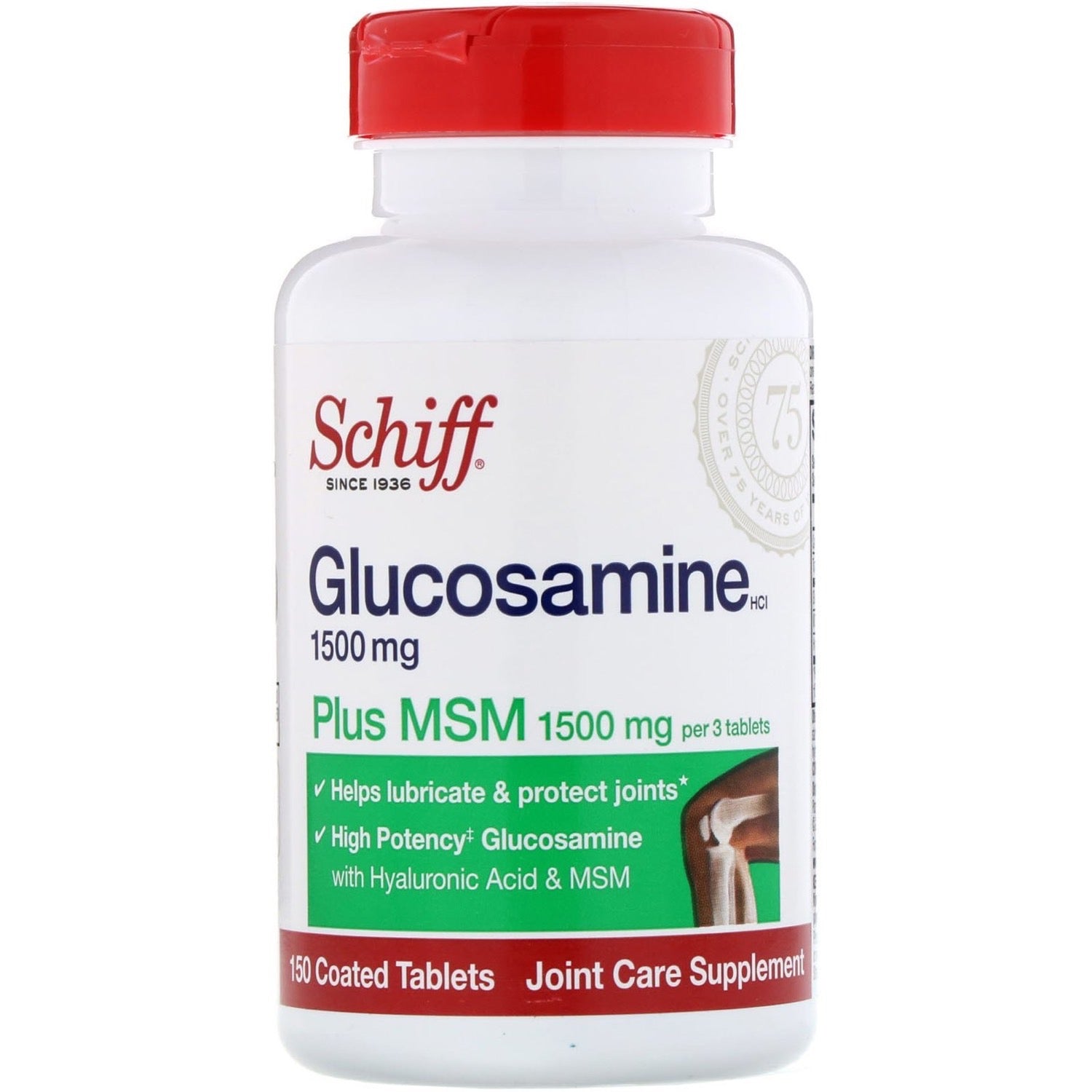 Schiff, Glucosamine Msm 1500 mg, 150 Tablets UPC 020525110190 | Hilife Vitamins
