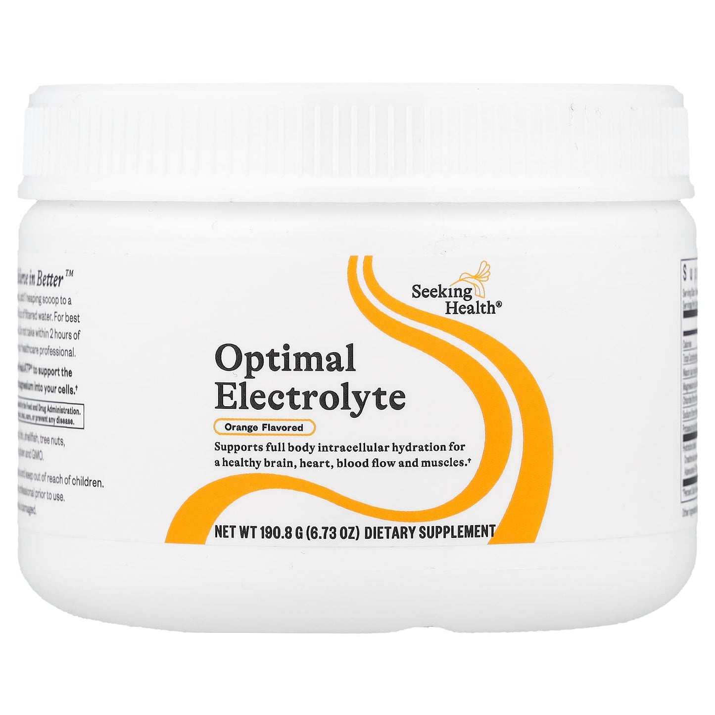 Seeking Health, Optimal Electrolyte, Orange, 6.73 oz (190.8 g) UPC 810007520322 | HiLife Vitamins