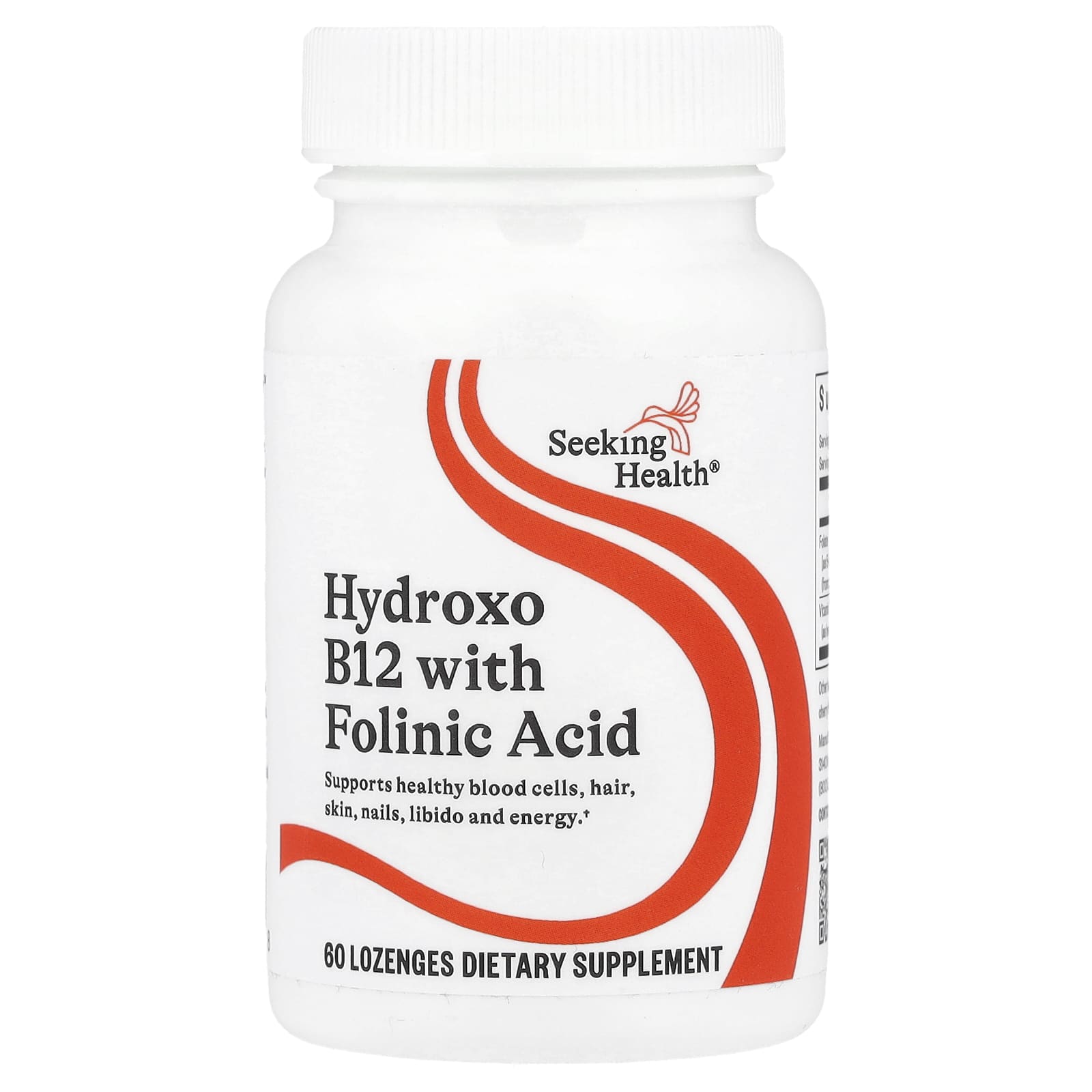 Seeking Health, Hydroxo B12 with Folinic Acid, 60 Lozenges UPC 810007520438 | HiLife Vitamins